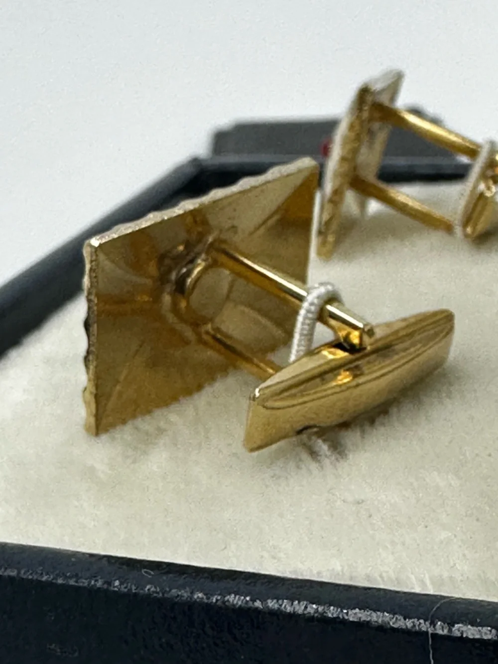Sakowitz of Houston Goldtone Satin Finish Cufflinks